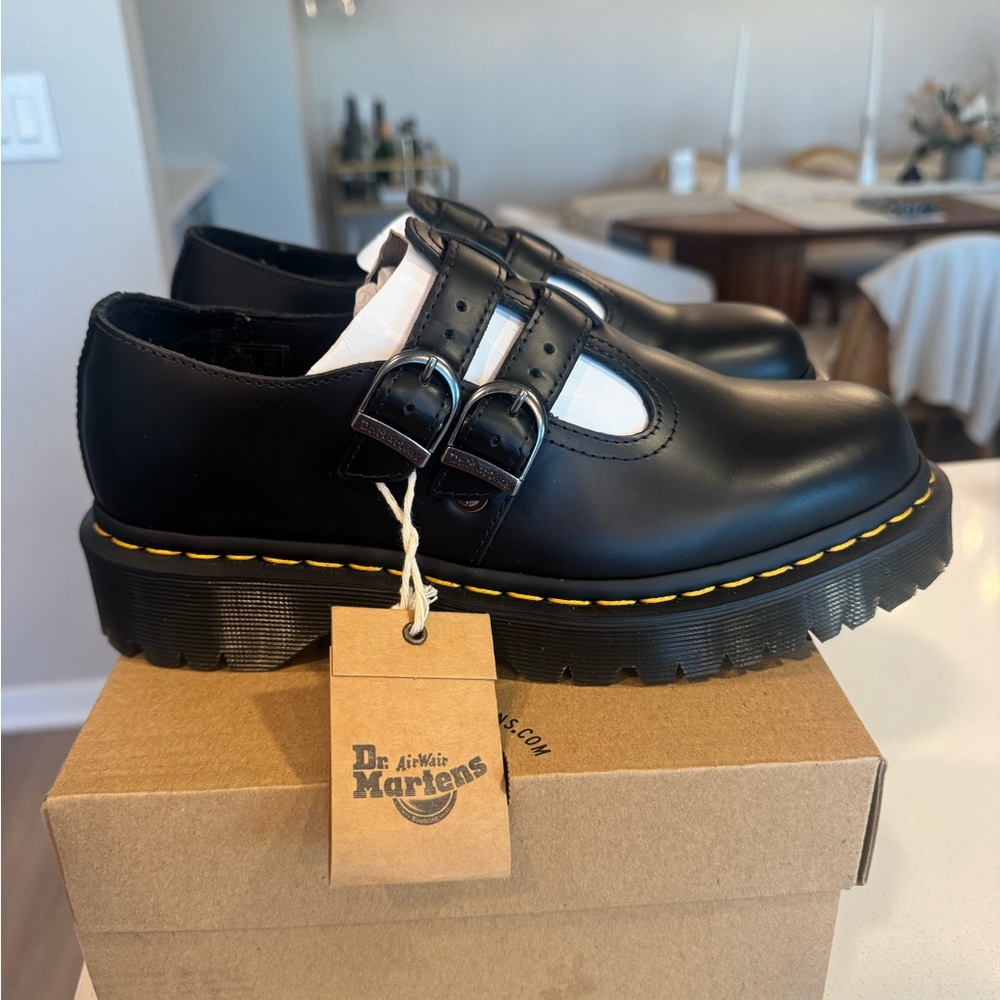 Dr. Martens 8065 II Black Leather Double Buckle Shoes